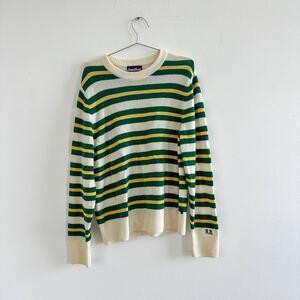 Rowing Blazer - Men's Cashmere Stripe Sweater Green Yellow